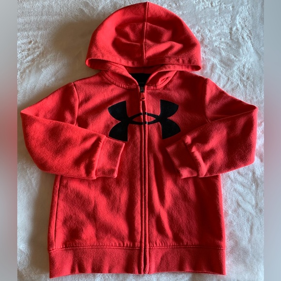 Under Armour hooded zip front hoodie jacket . Sz 4 - Picture 1 of 6